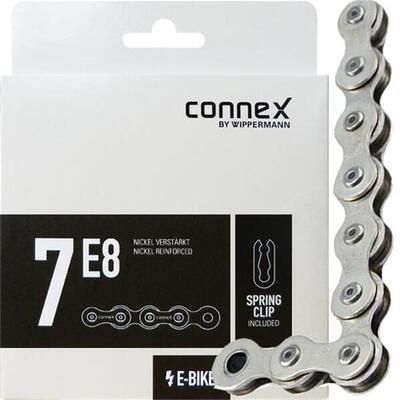 Connex Kette 7E8 1-fach, 132 Glieder, E-25 Federverschluss, 1/2x3/32, silber