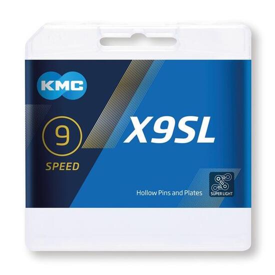 KMC Fahrradkette X9SL, Gold, 9-Fach, 114 Glieder