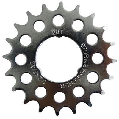 Pignone Sturmey Archer 20 denti 3/32 piatto metallo argento.