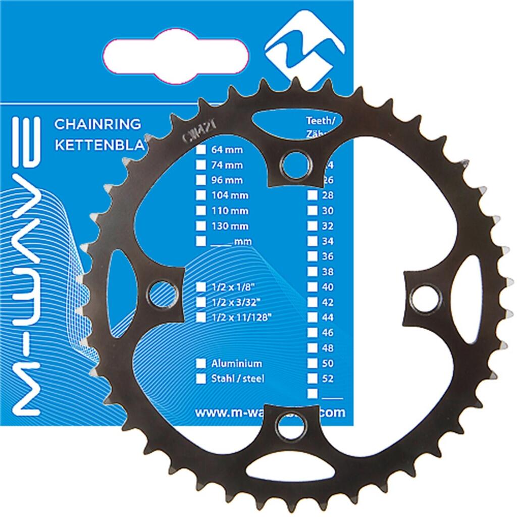 Samox M-Wave chainring for e-bike 38T 1/2 x 3/32 BCD 104 mm black