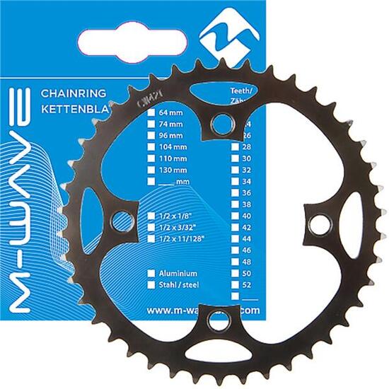 Messingschlager Kettenblatt E-Bike Bosch, Brose, 38Z, schwarz, Ø = 104mm