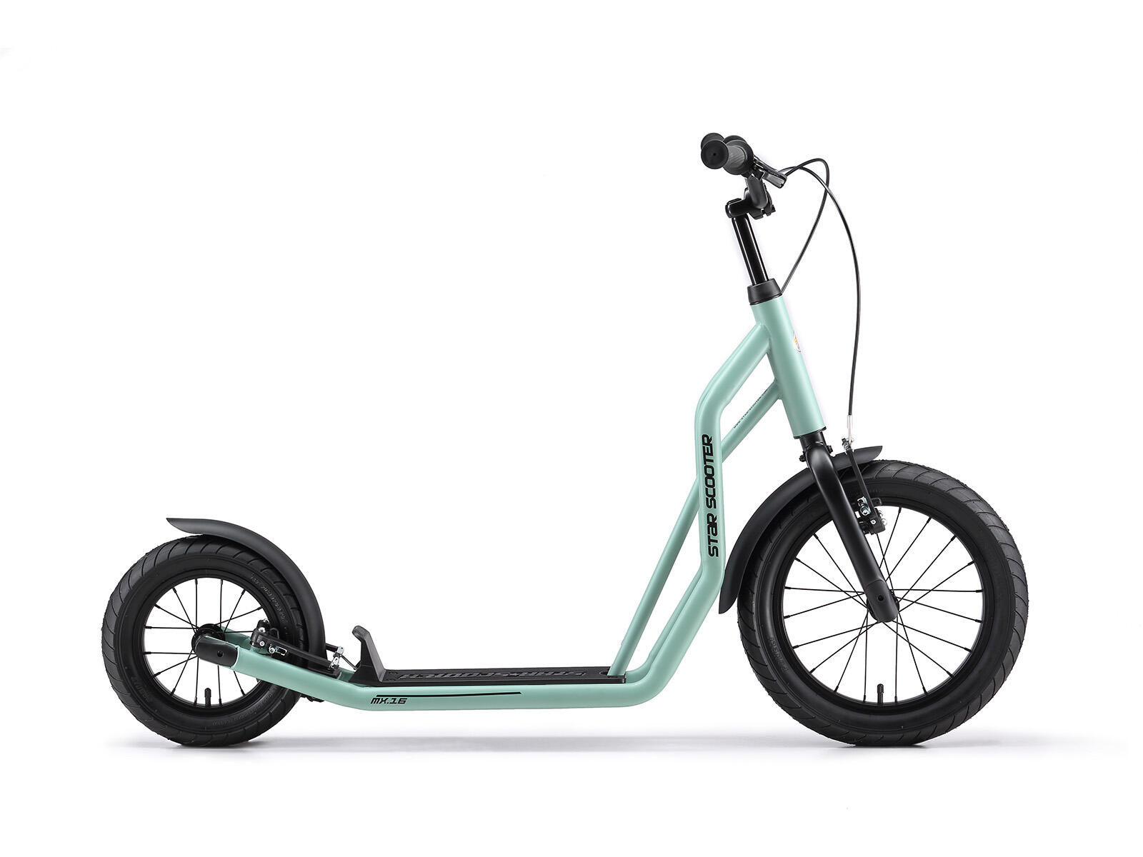 STAR SCOOTER STAR SCOOTER autoped 16 inch + 12 inch, groen