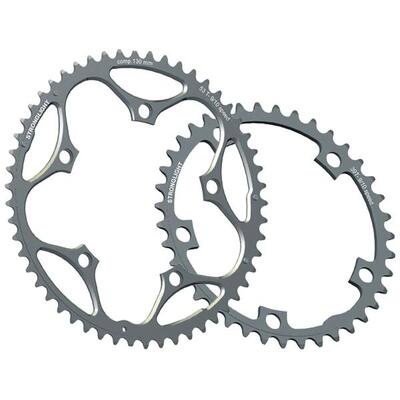 Kettingblad shimano/sram/fsa type s dural 9/10v 53t steek 130 zilver