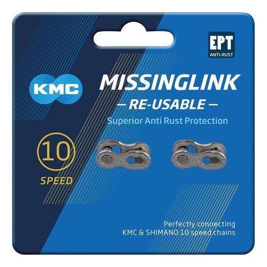 KMC Missinglink 10R 10R EPT 2 Stück f. Ketten, 5,88mm,silber,10-fach