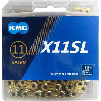 Cadena X11SL 11v 118 Eslabones Oro Negro Kmc