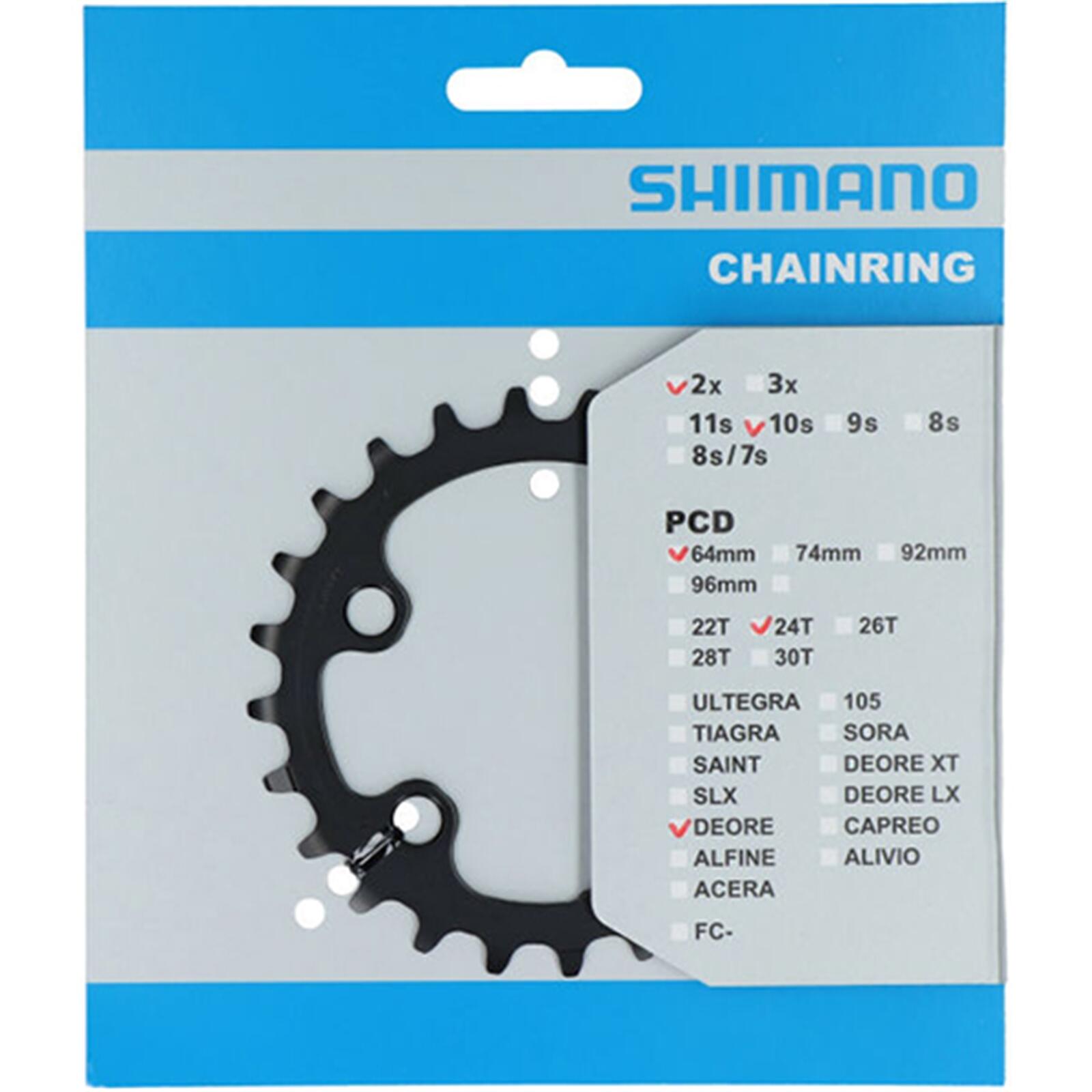 SHIMANO Shim. Deore corona 24T Y1WD24000 M6000-2, alluminio, nera.