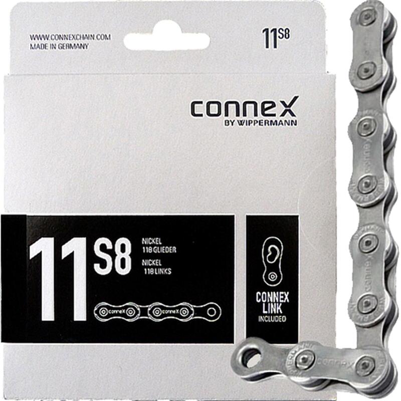 Chaîne Connex 11S8 - 11 vitesses      4790€ 5695€ -15%    * La vente débute le 29/10/2024    CONNEX Chaîne Connex 11S8 - 11 vitessesVendu exclusivement en ligne   