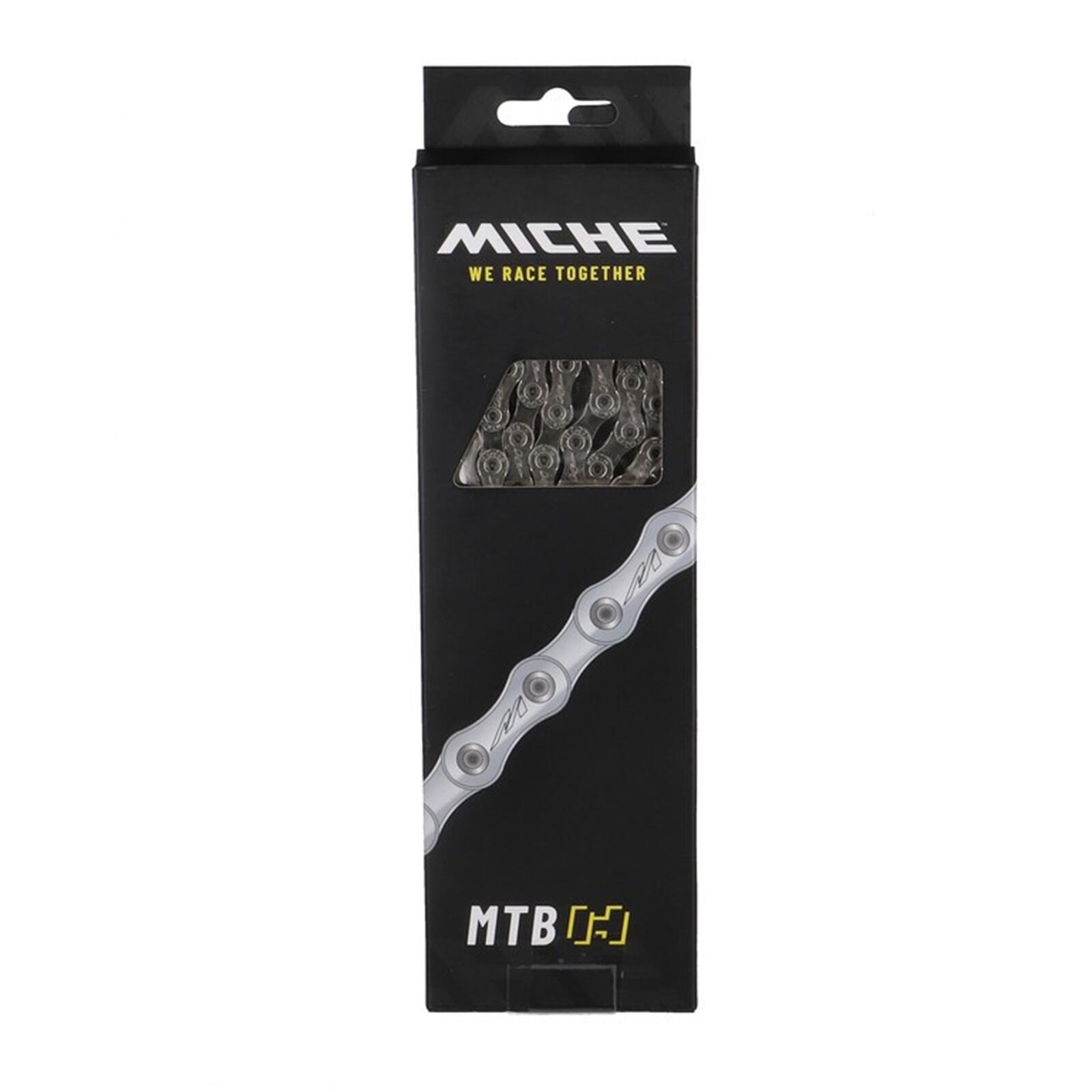 MICHE Catena bici Miche Nickel-Lock 5,95 mm, 11 velocità, 138 maglie, argento.