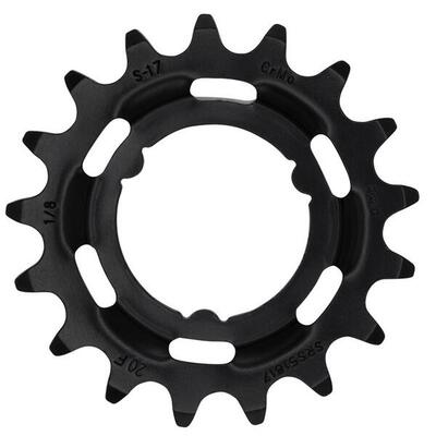 Kmc shimano tandwiel 17t in chromoly zwart