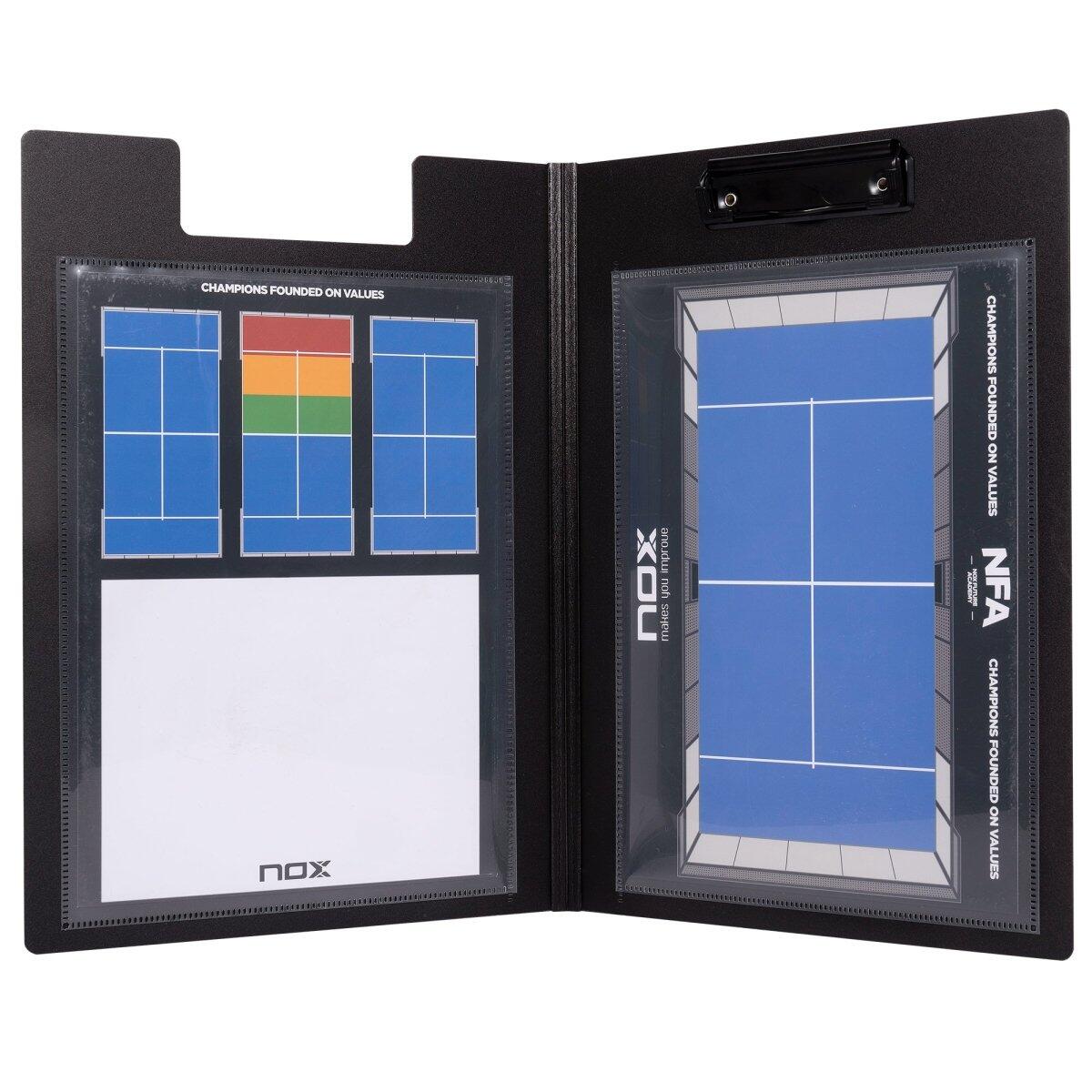 Quadro branco magnético para treinadores de padel