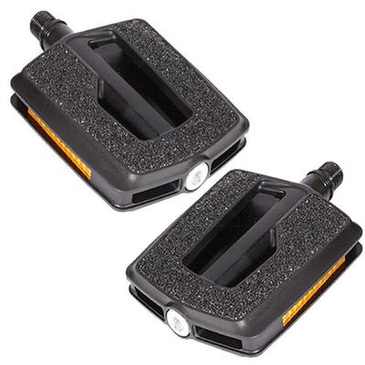 Vp pvc anti-slip plat pedaal met schuurpapier en kogellagers zwart