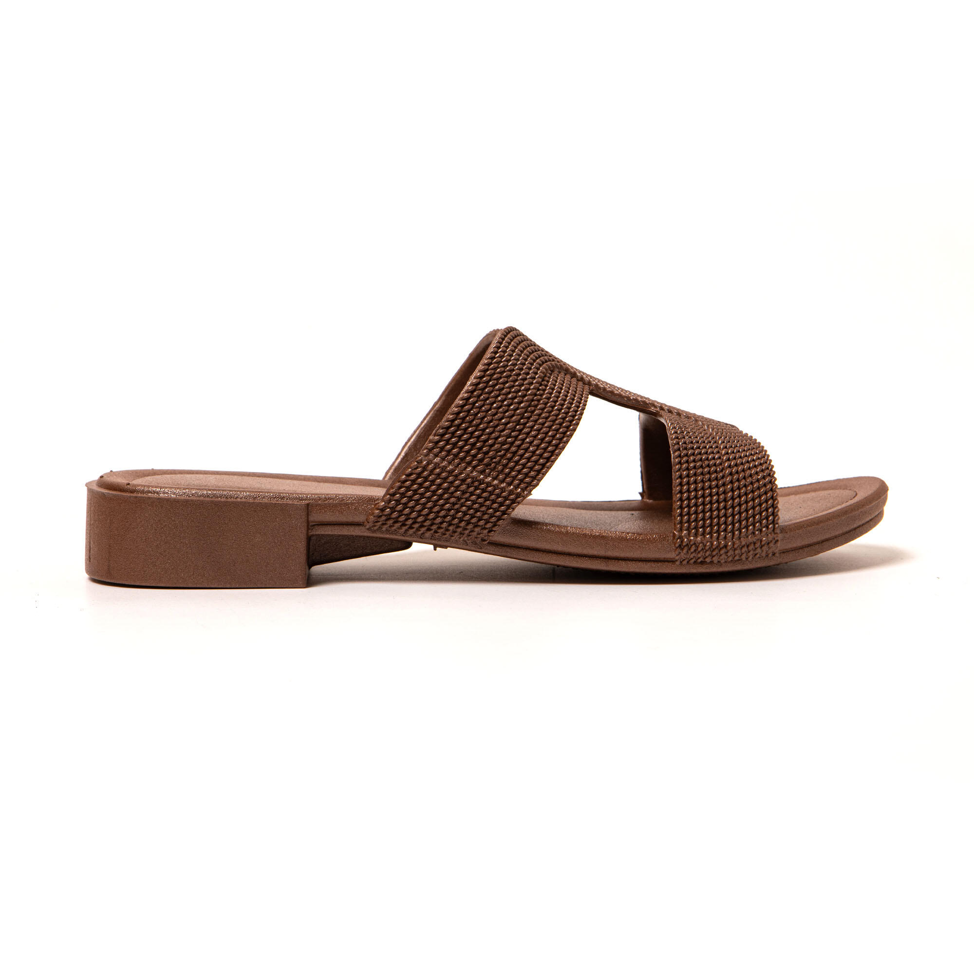 Sandalias playa mujer Brasileras Marron suela goma 3/7