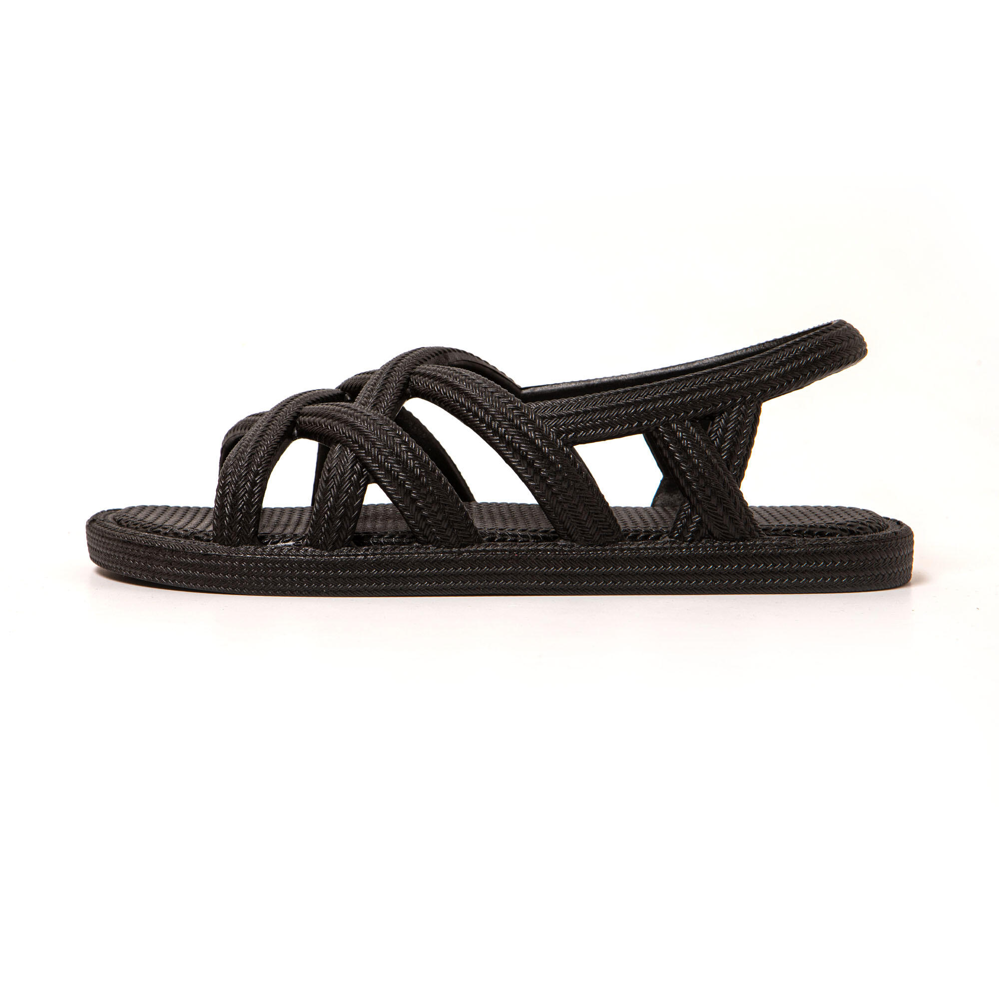 Sandali donna Brasileras Nero con suola in gomma 4/7