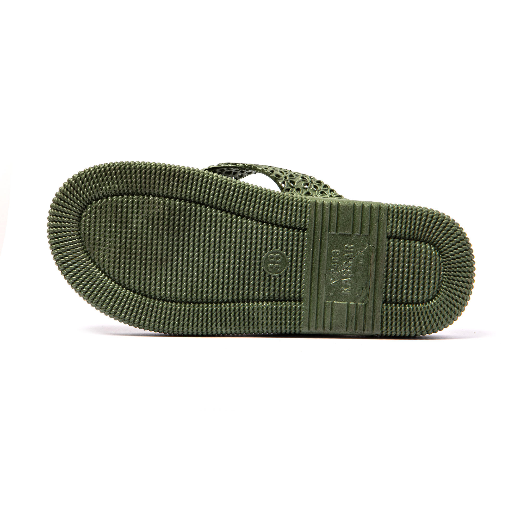 Infradito donna Brasileras Verde Militare con suola in gomma 7/7