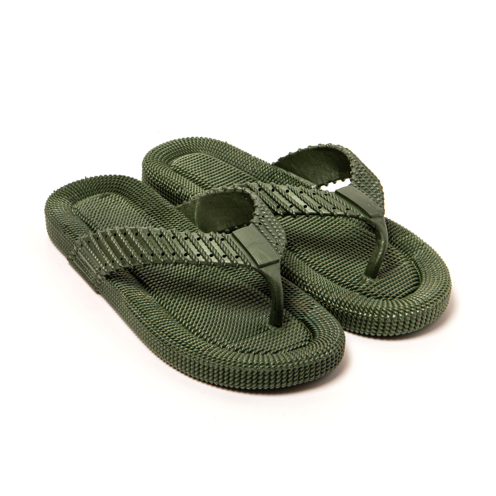 BRASILERAS Chanclas playa hombre Brasileras Verde Militar suela goma