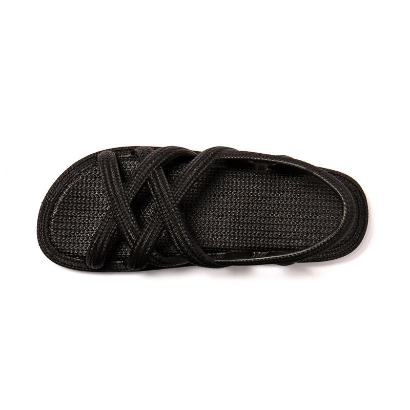 Sandales femme Brasileras Noir semelle en gomme