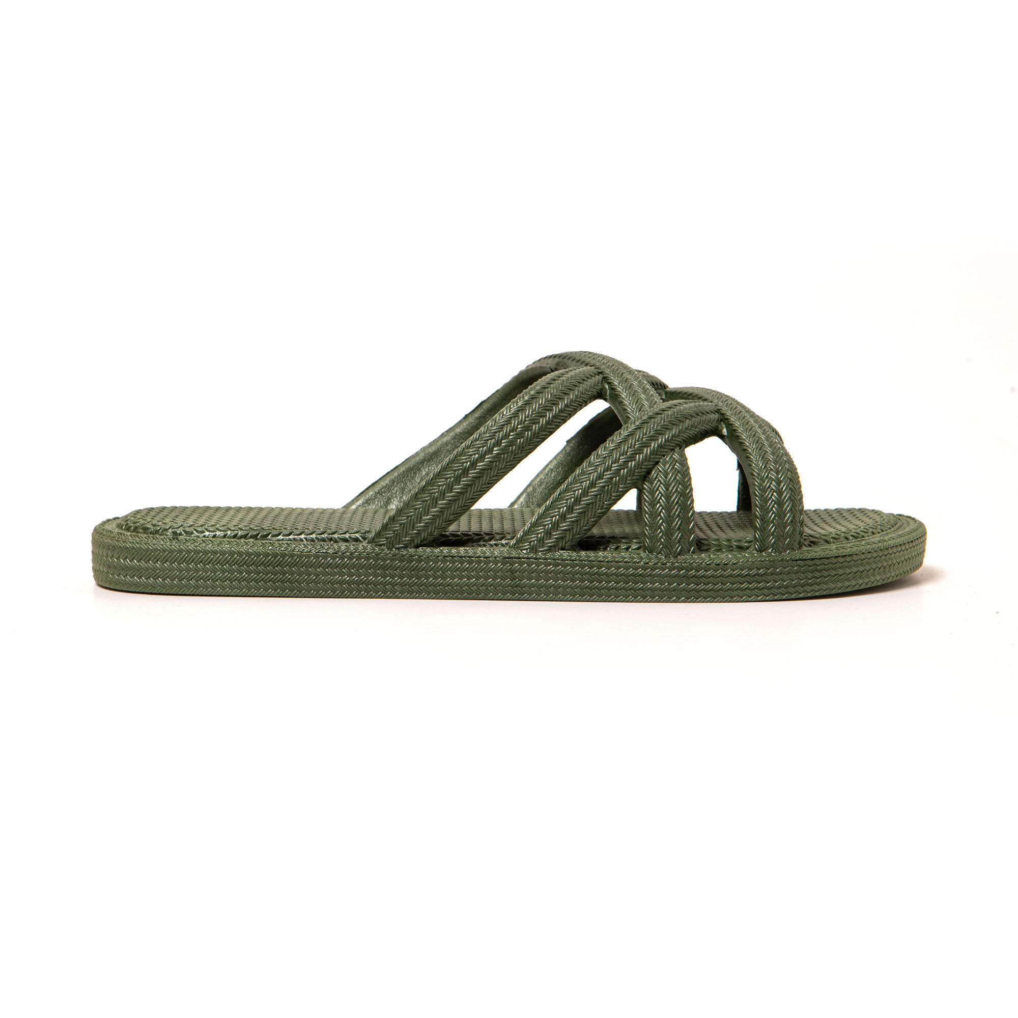 Sandalen Damen Brasileras Militärgrün mit Gummisohle 3/7