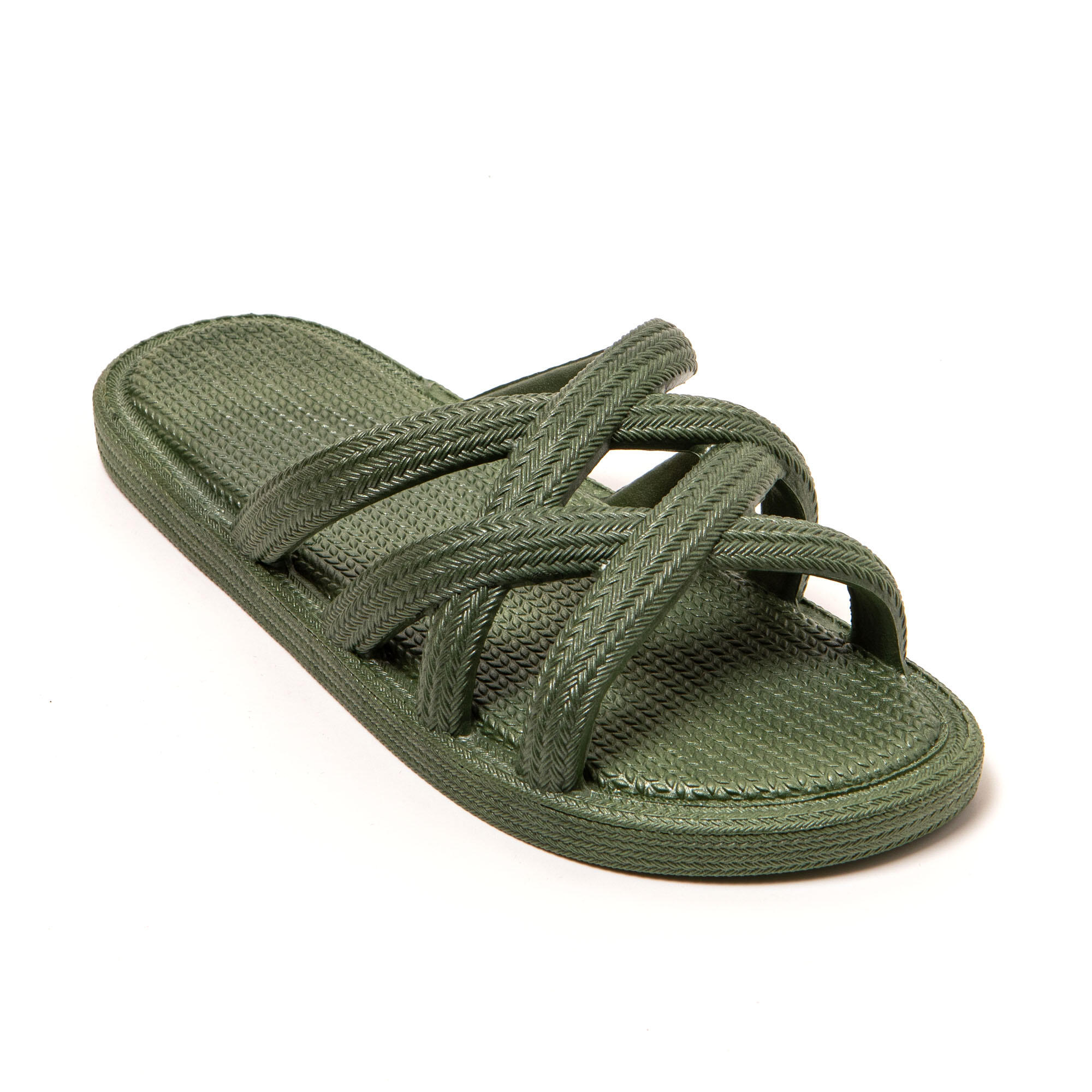 Sandalen Damen Brasileras Militärgrün mit Gummisohle 2/7