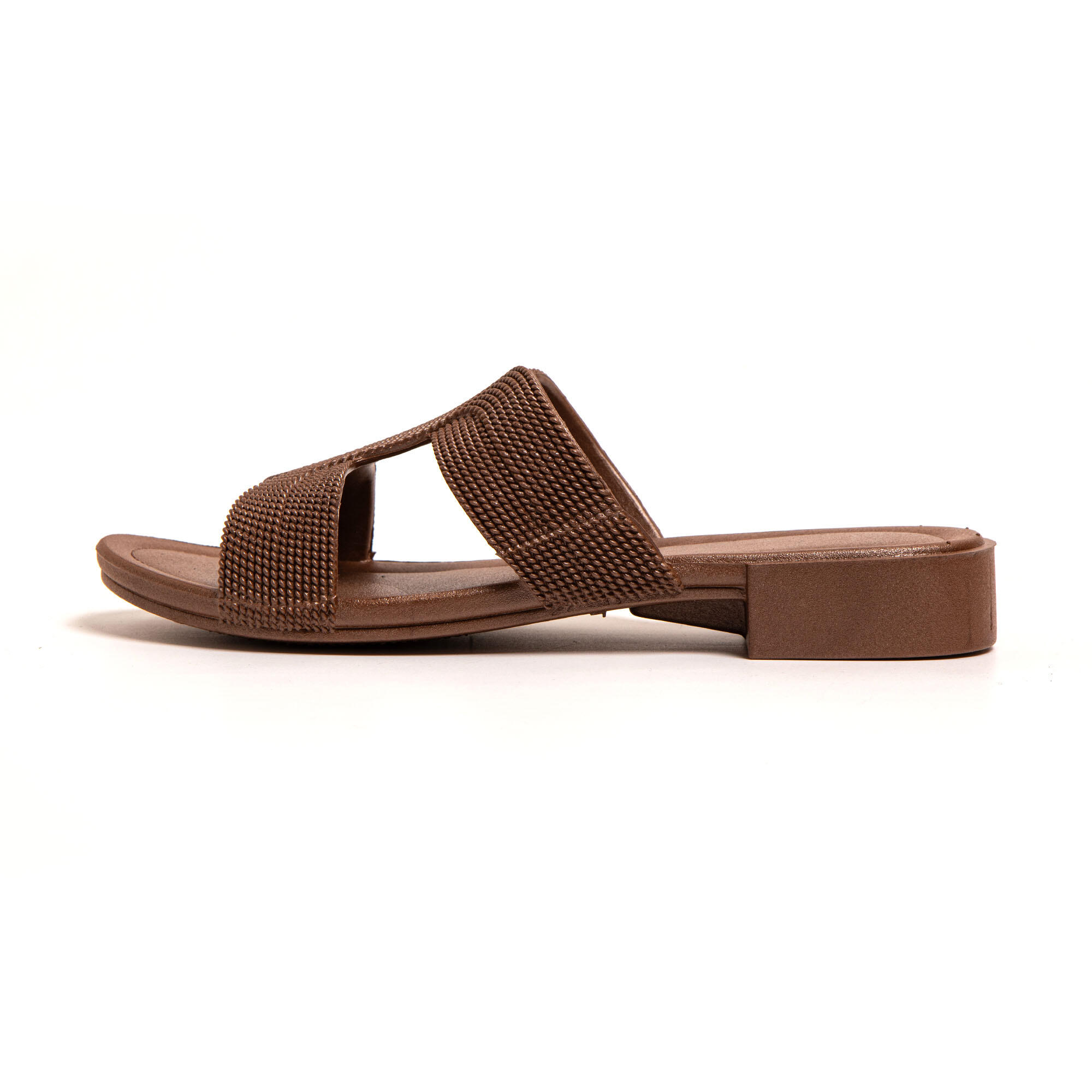 Sandalias playa mujer Brasileras Marron suela goma 4/7