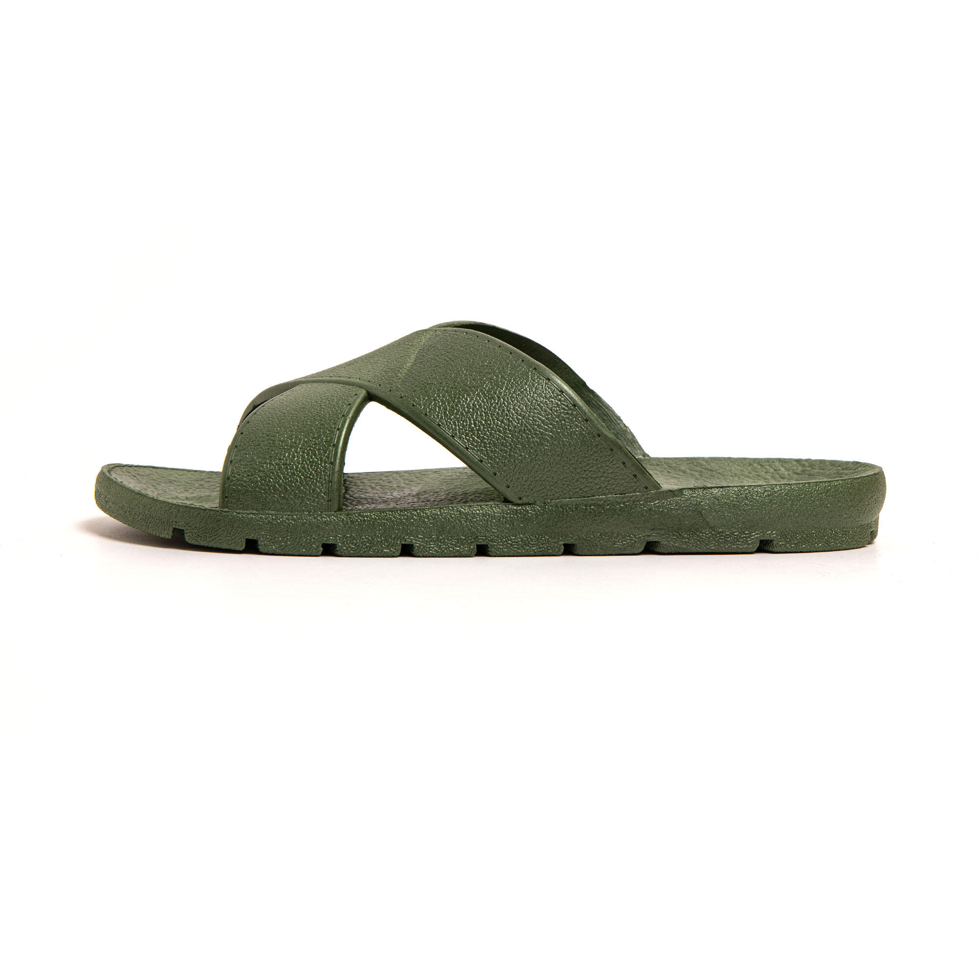 Sandales homme Brasileras Vert Militaire semelle en gomme 4/7