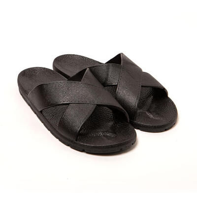 Strand sandalen voor heren brasileras zwart met rubberen zool