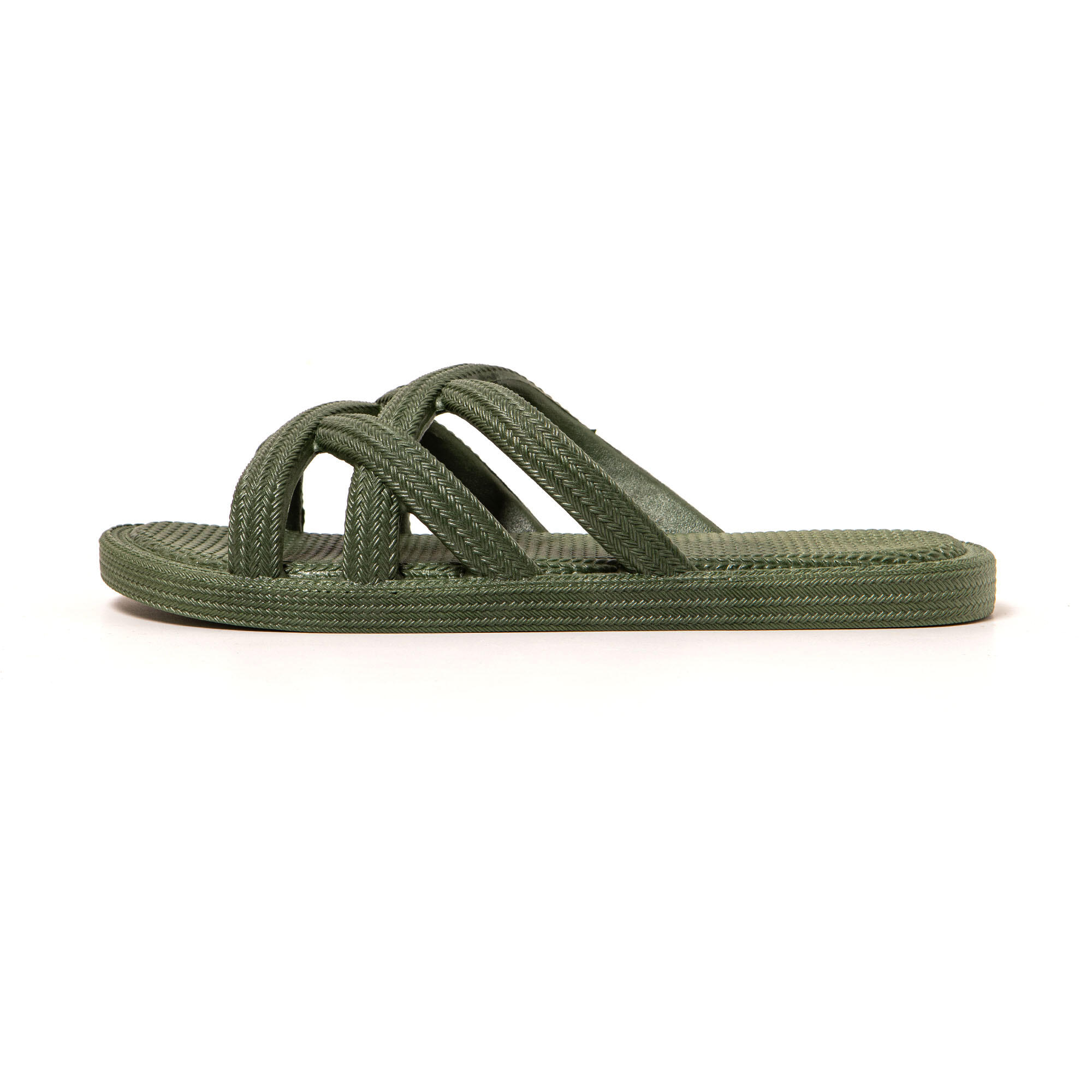 Sandalen Damen Brasileras Militärgrün mit Gummisohle 4/7
