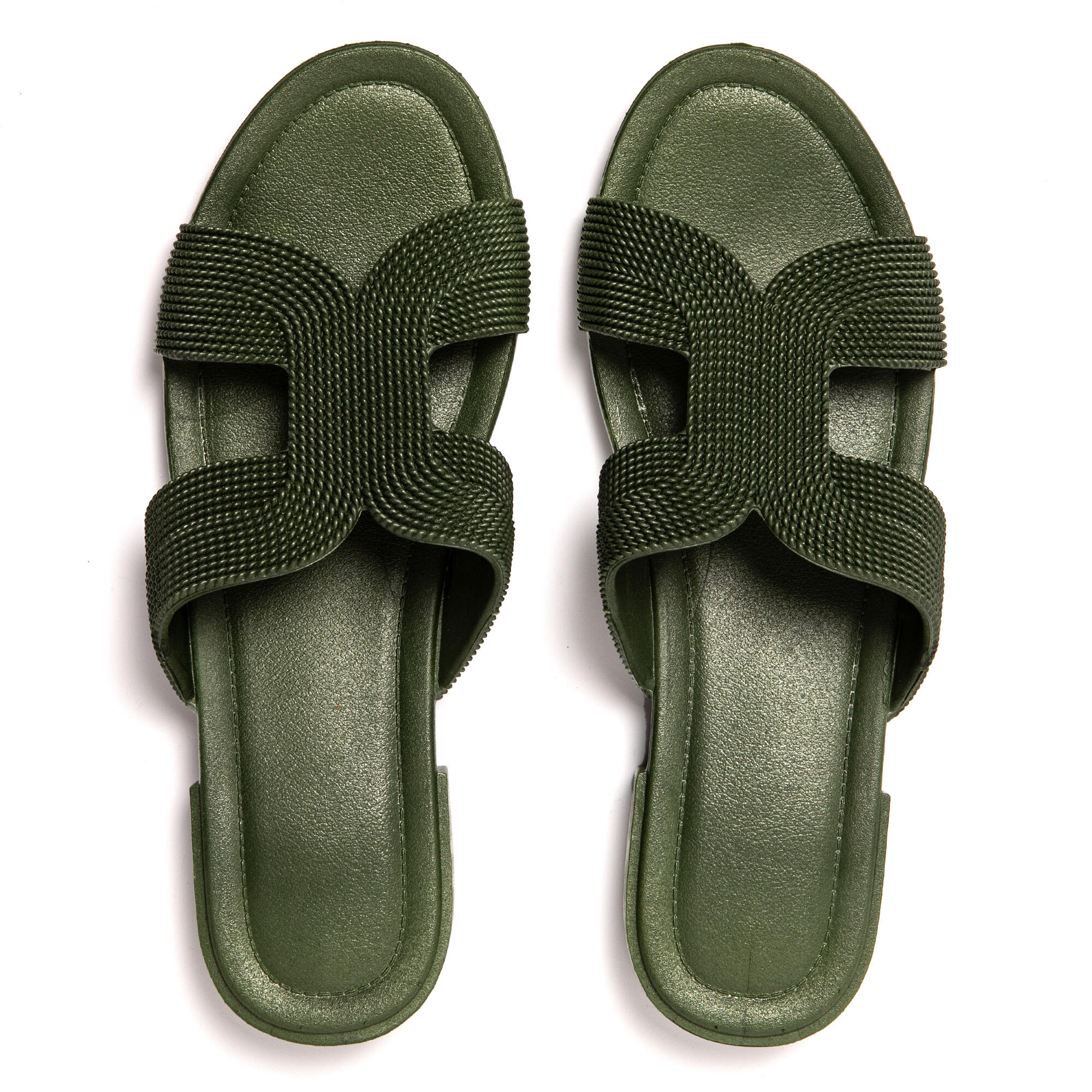 Sandali donna Brasileras Verde Militare con suola in gomma 6/7