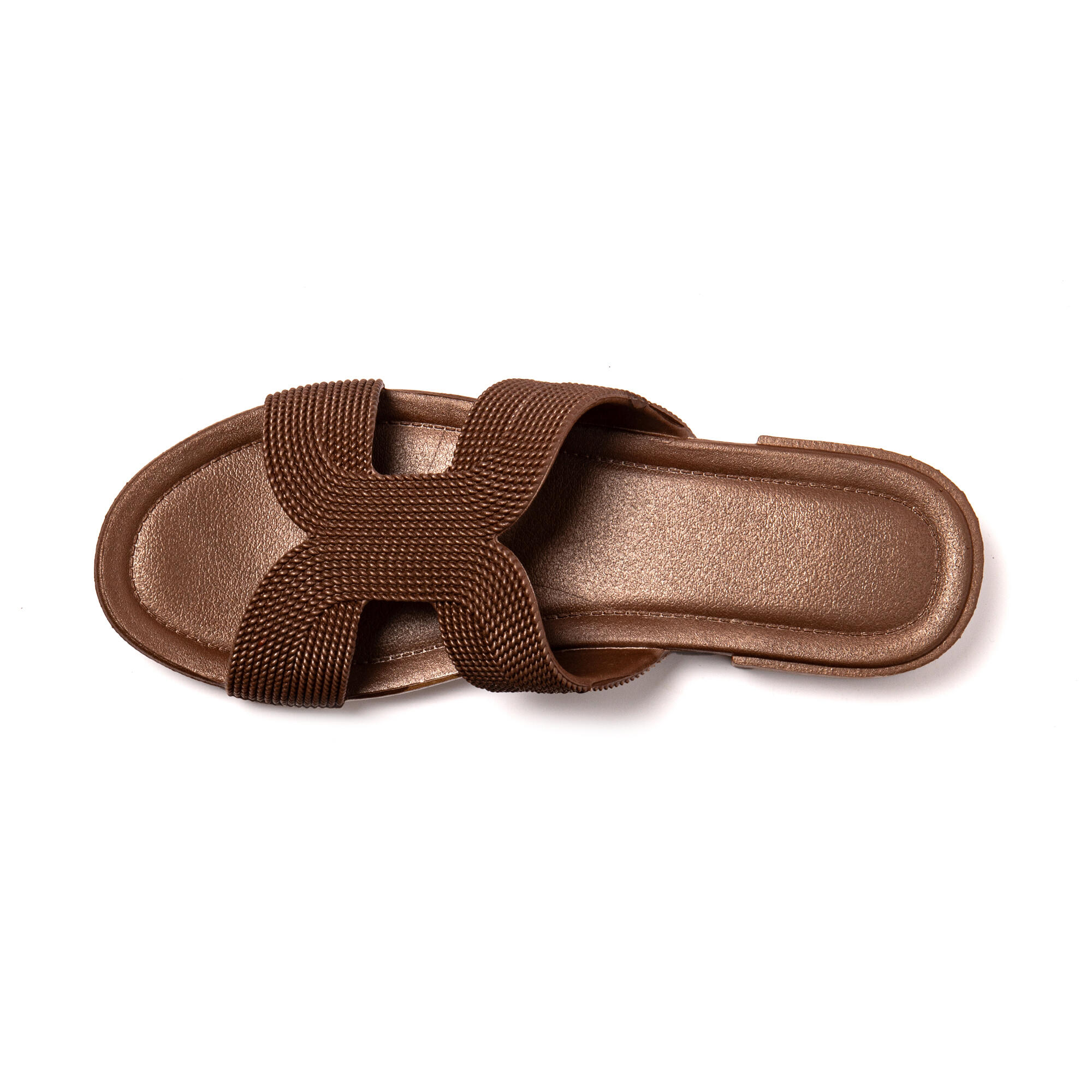 Sandalias playa mujer Brasileras Marron suela goma 5/7