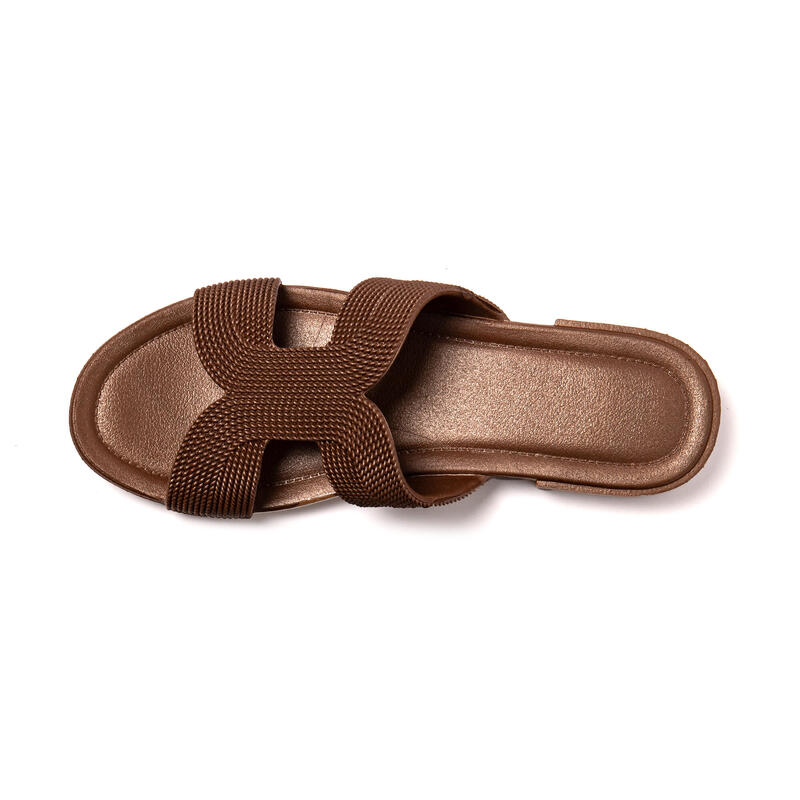 Sandales femme Brasileras Marron semelle en gomme