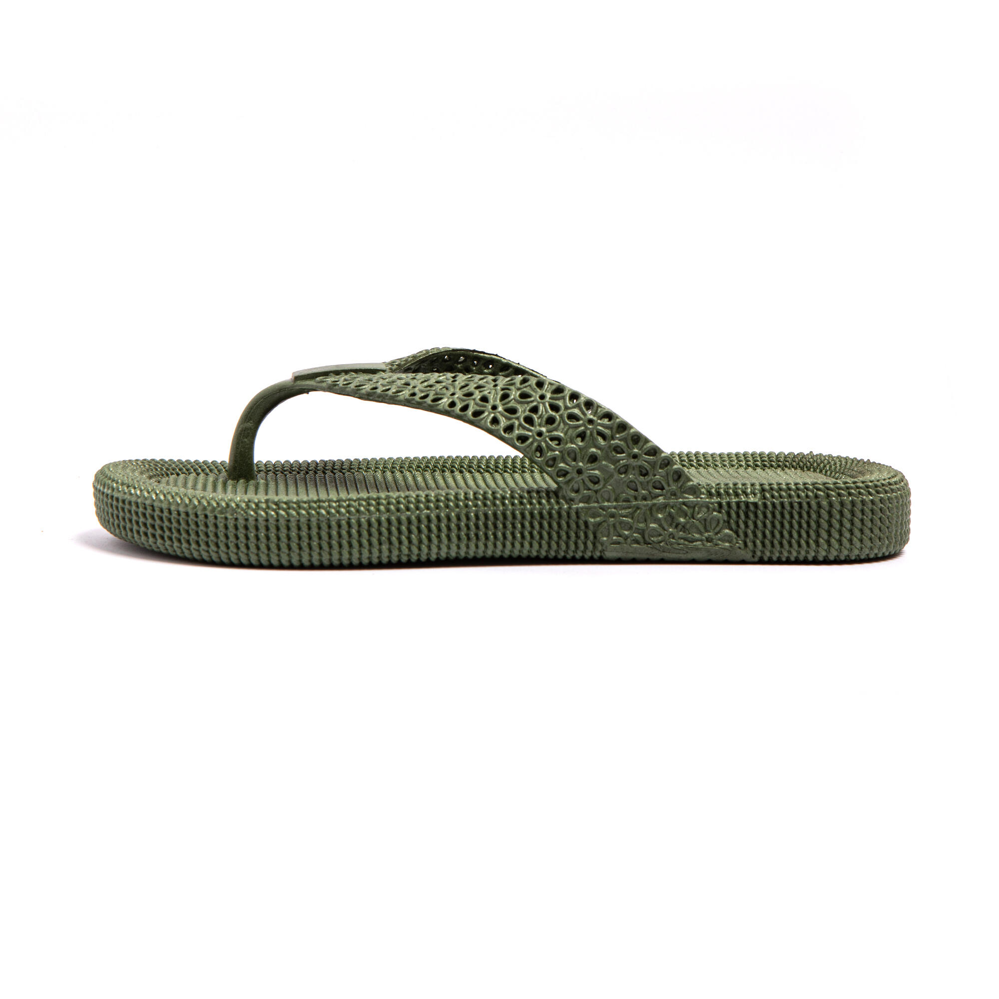 Infradito donna Brasileras Verde Militare con suola in gomma 4/7