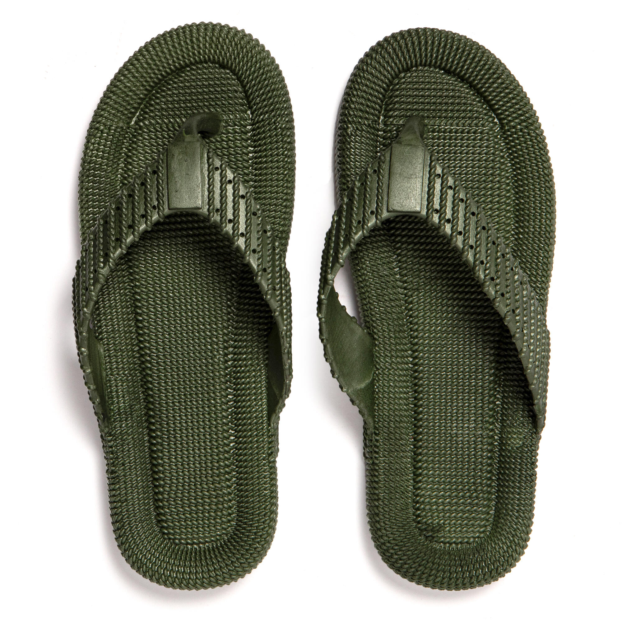 Tongs homme Brasileras Vert Militaire semelle en gomme 6/7