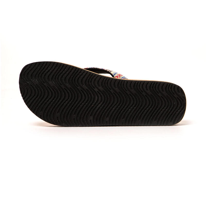 Tongs femme Brasileras Beige semelle en gomme
