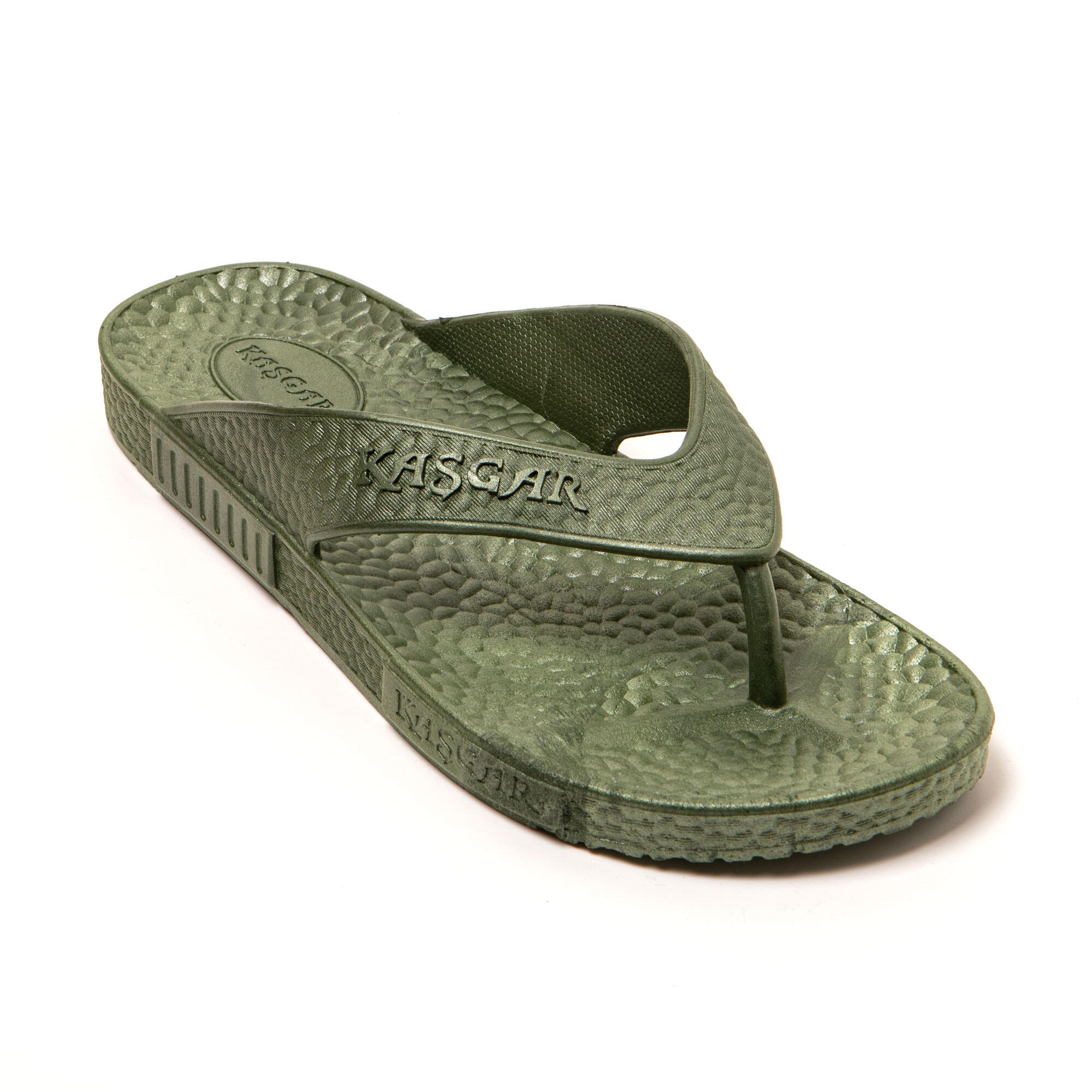 Tongs homme Brasileras Vert Militaire semelle en gomme 2/7