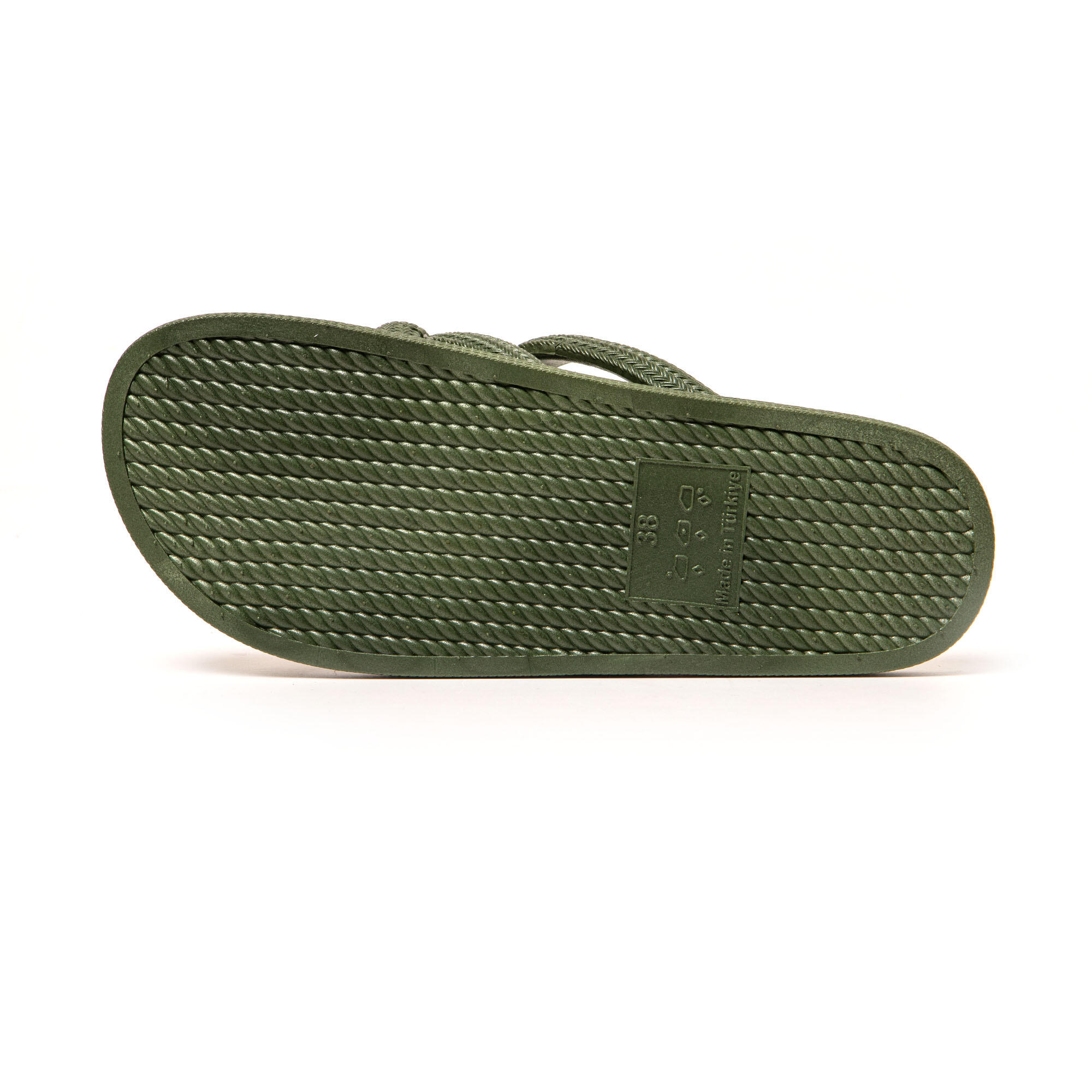 Sandalen Damen Brasileras Militärgrün mit Gummisohle 7/7