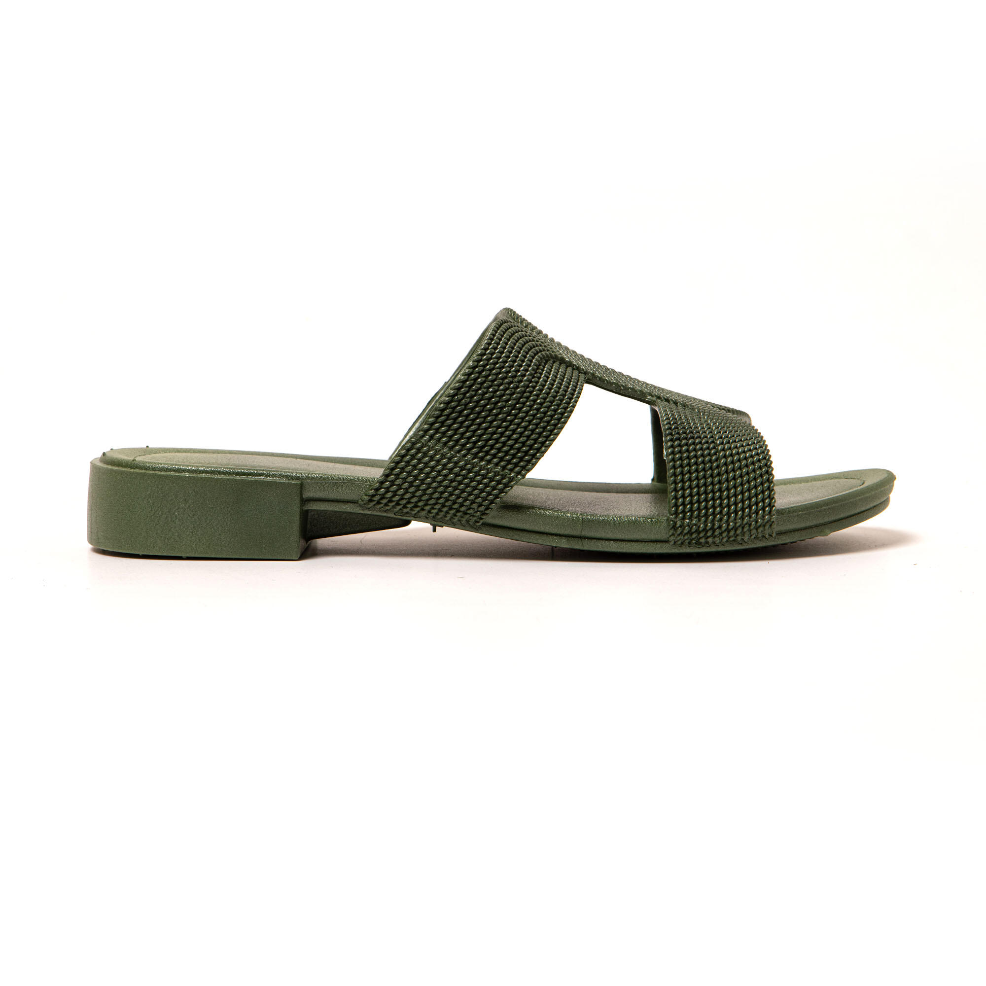 Sandali donna Brasileras Verde Militare con suola in gomma 3/7