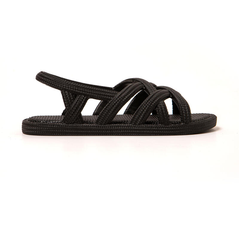 Sandales femme Brasileras Noir semelle en gomme