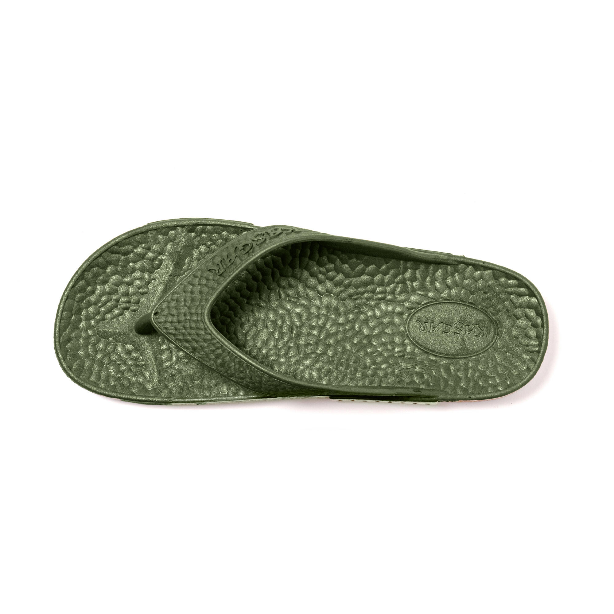 Tongs homme Brasileras Vert Militaire semelle en gomme 5/7