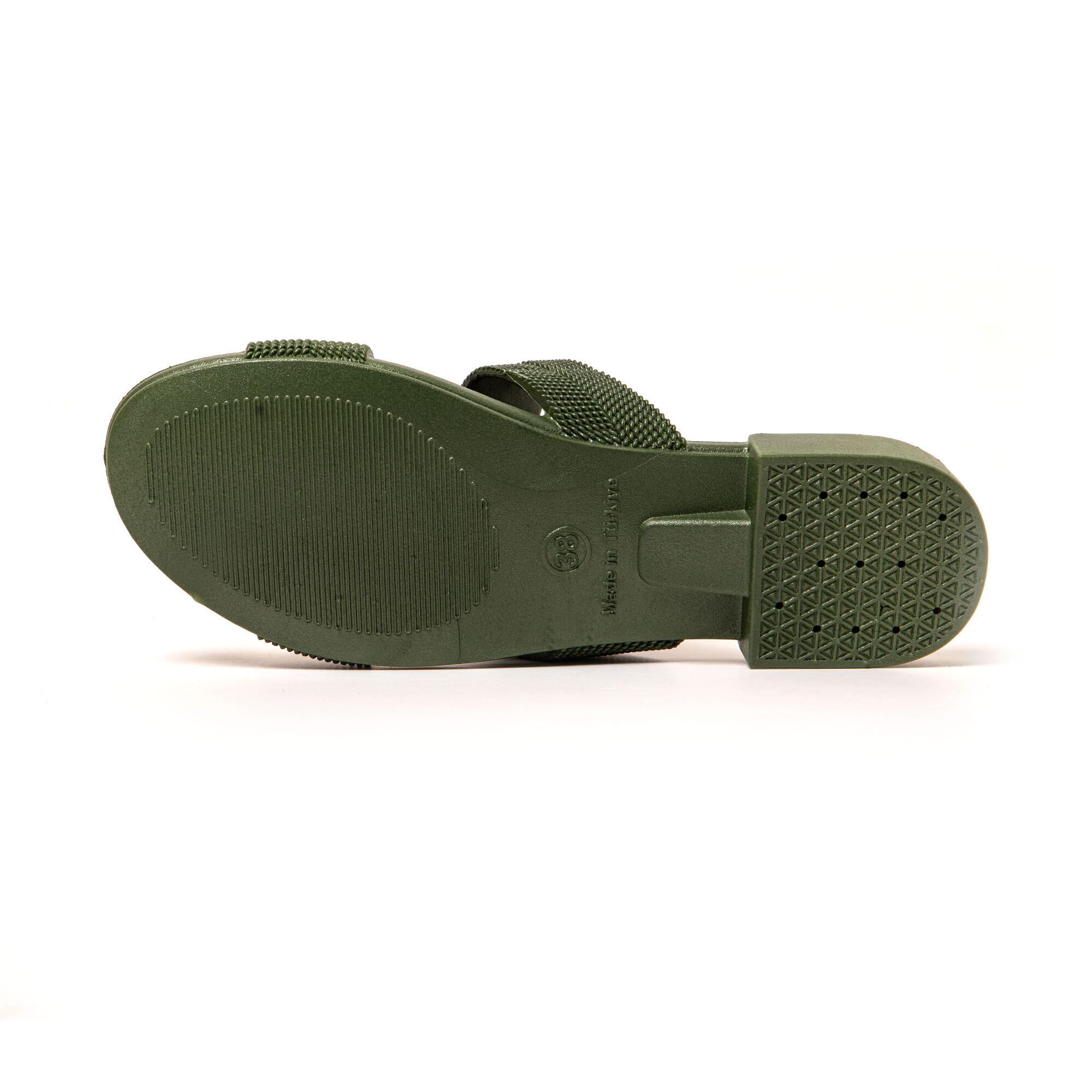 Sandali donna Brasileras Verde Militare con suola in gomma 7/7