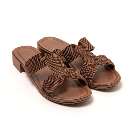 Sandalen Damen Brasileras Militärgrün mit Gummisohle