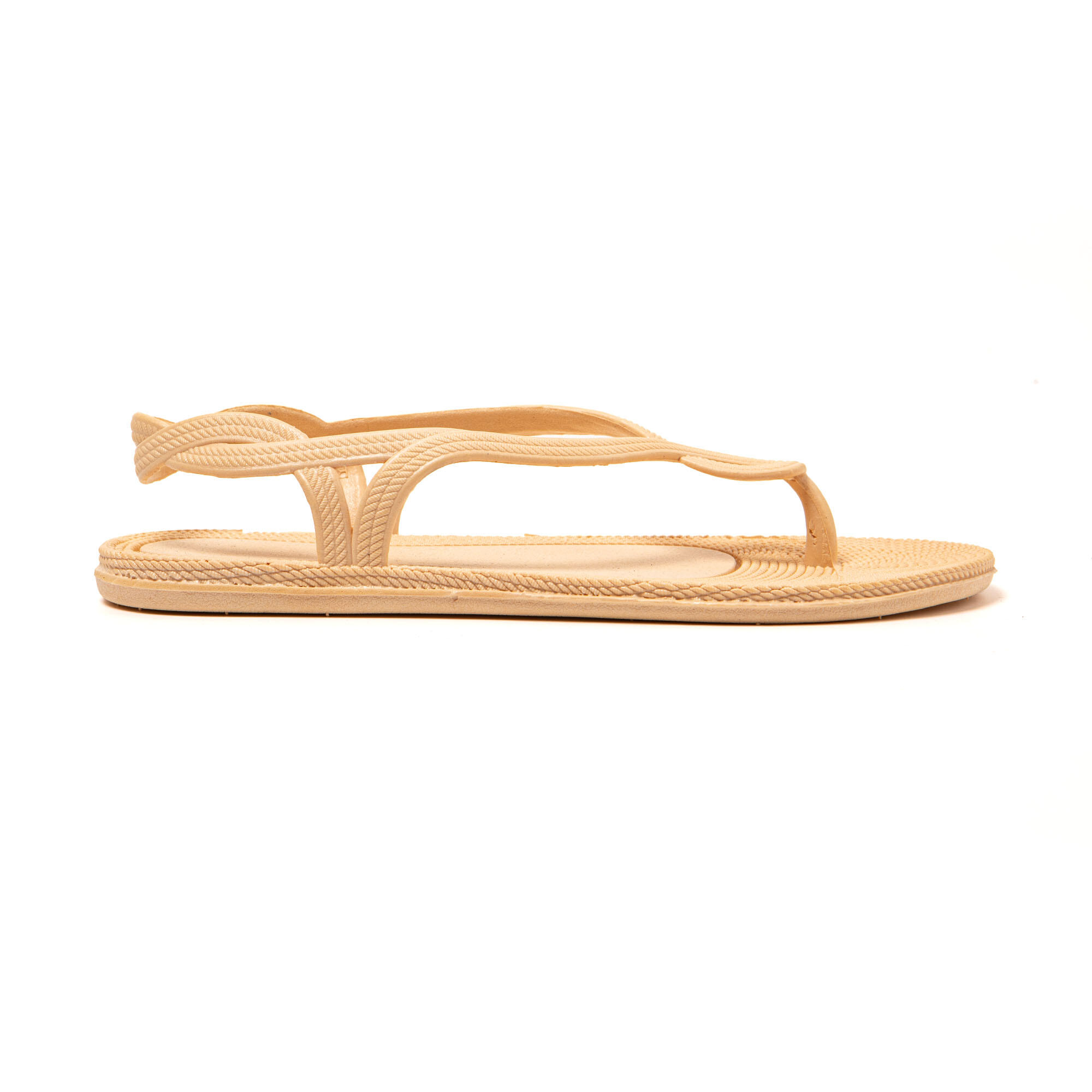 Infradito donna Brasileras Beige con suola in gomma 3/7