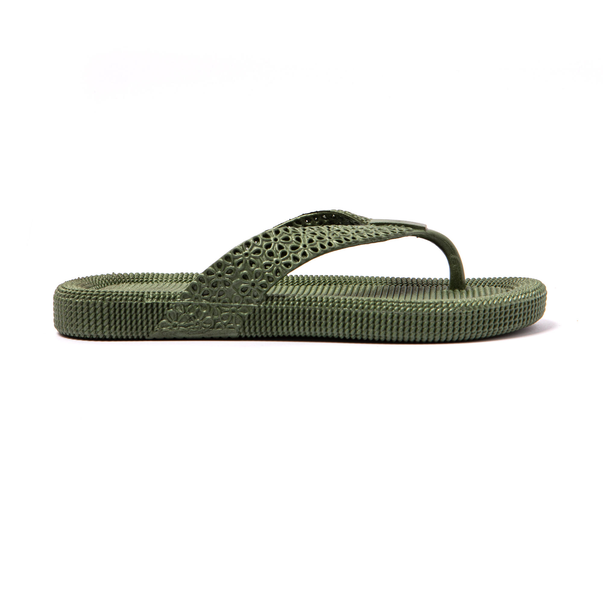 Infradito donna Brasileras Verde Militare con suola in gomma 3/7