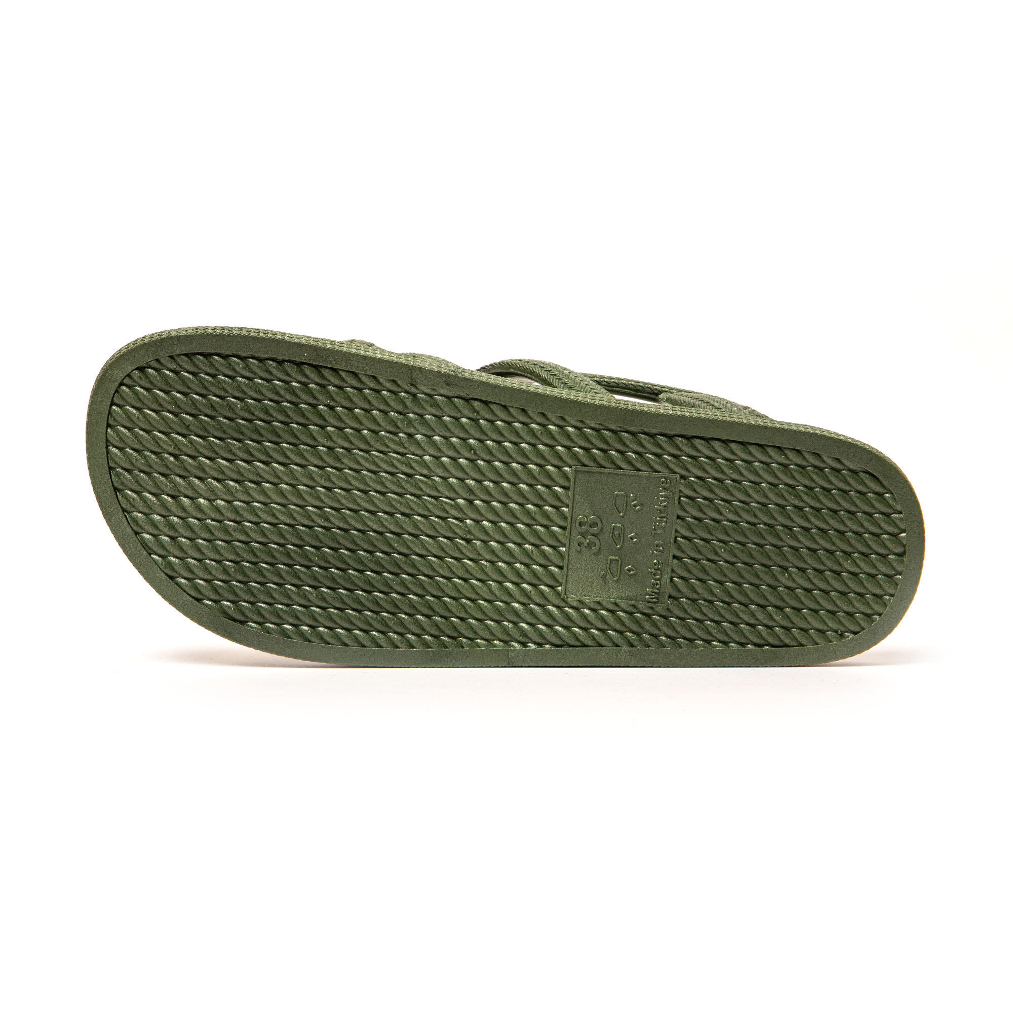 Sandales femme Brasileras Vert Militaire semelle en gomme 7/7