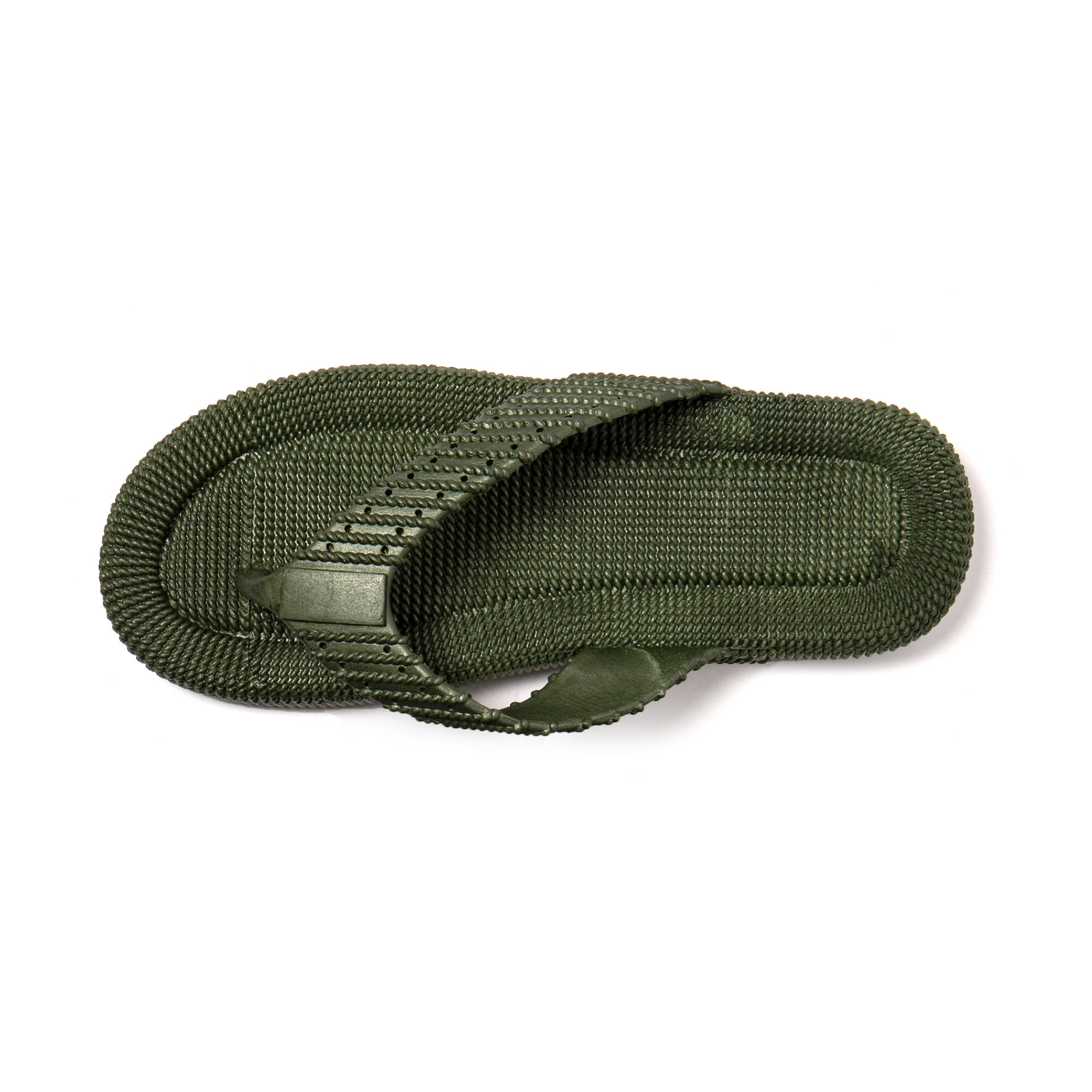 Tongs homme Brasileras Vert Militaire semelle en gomme 5/7