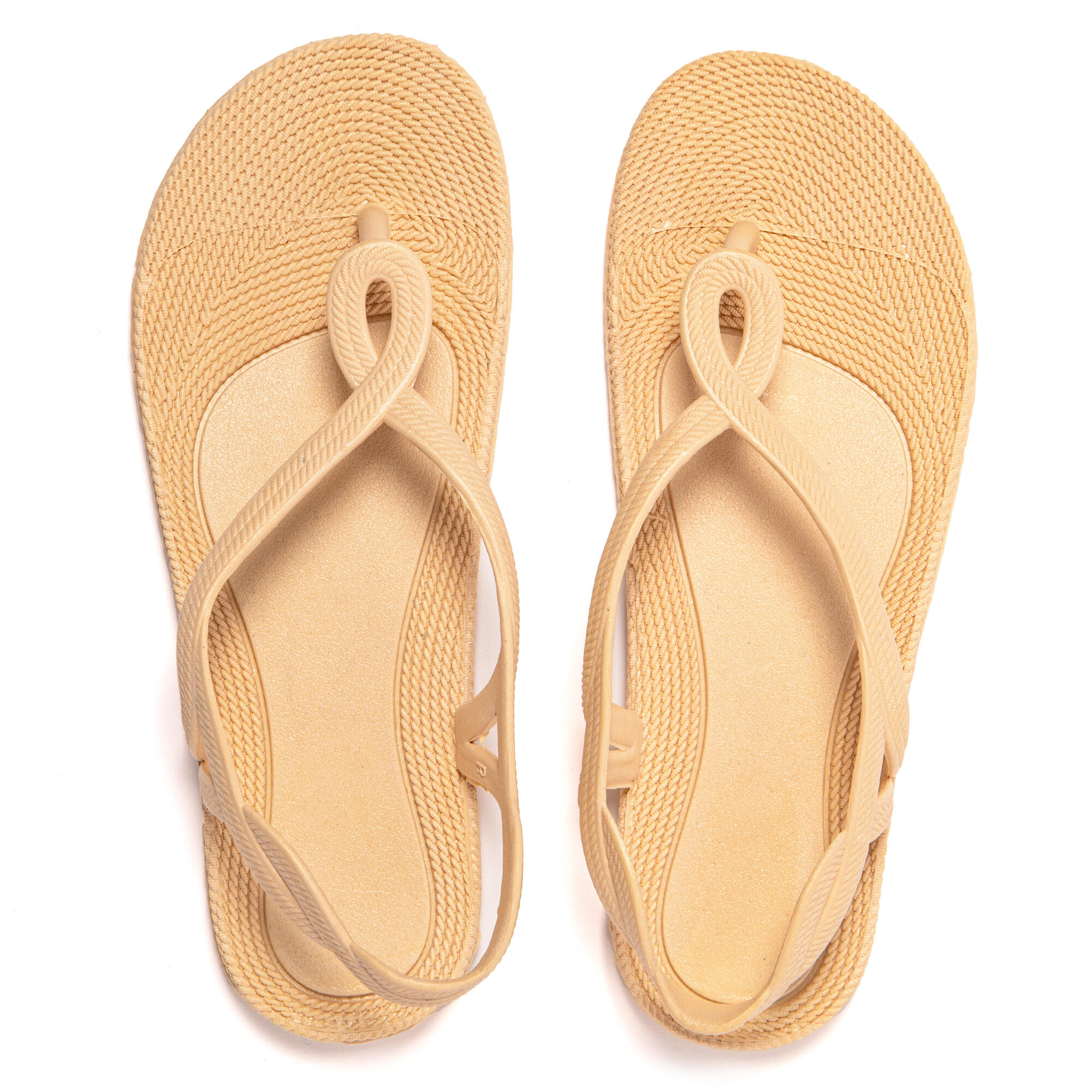 Infradito donna Brasileras Beige con suola in gomma 6/7