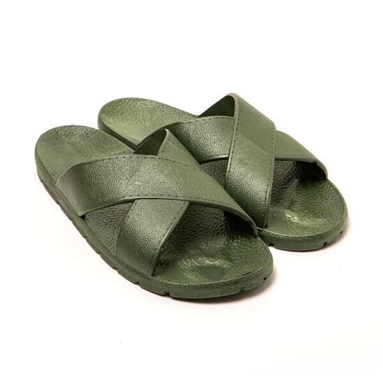 Sandali uomo Brasileras Verde Militare con suola in gomma