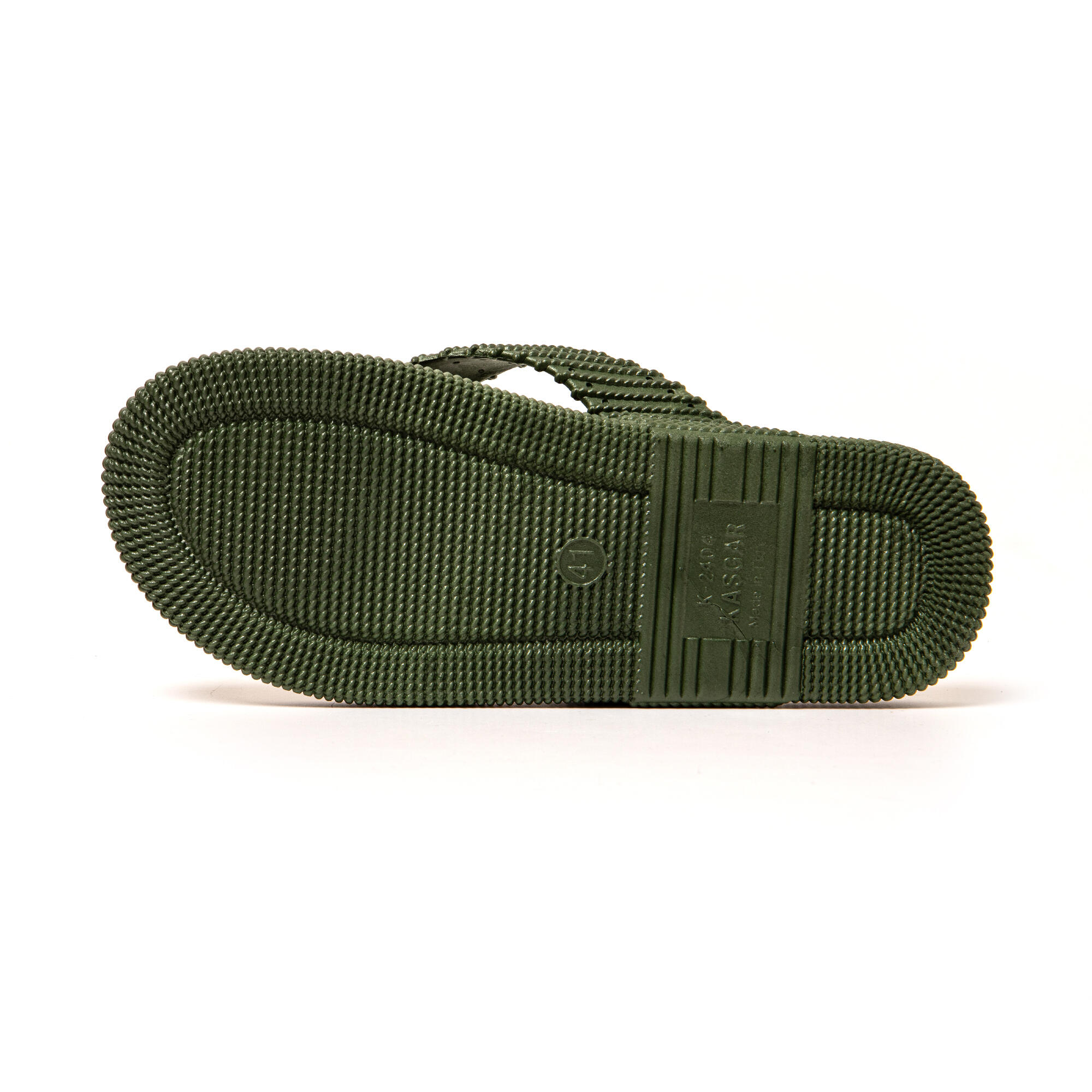 Tongs homme Brasileras Vert Militaire semelle en gomme 7/7