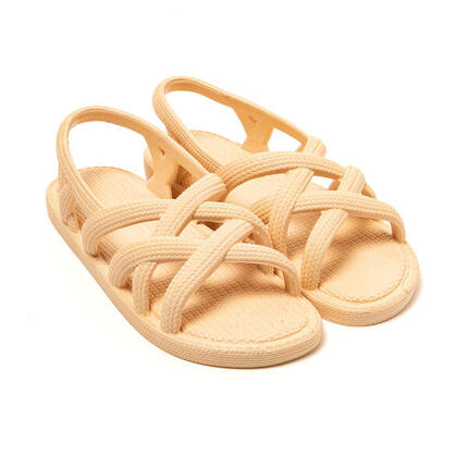 Sandalen Damen Brasileras Militärgrün mit Gummisohle