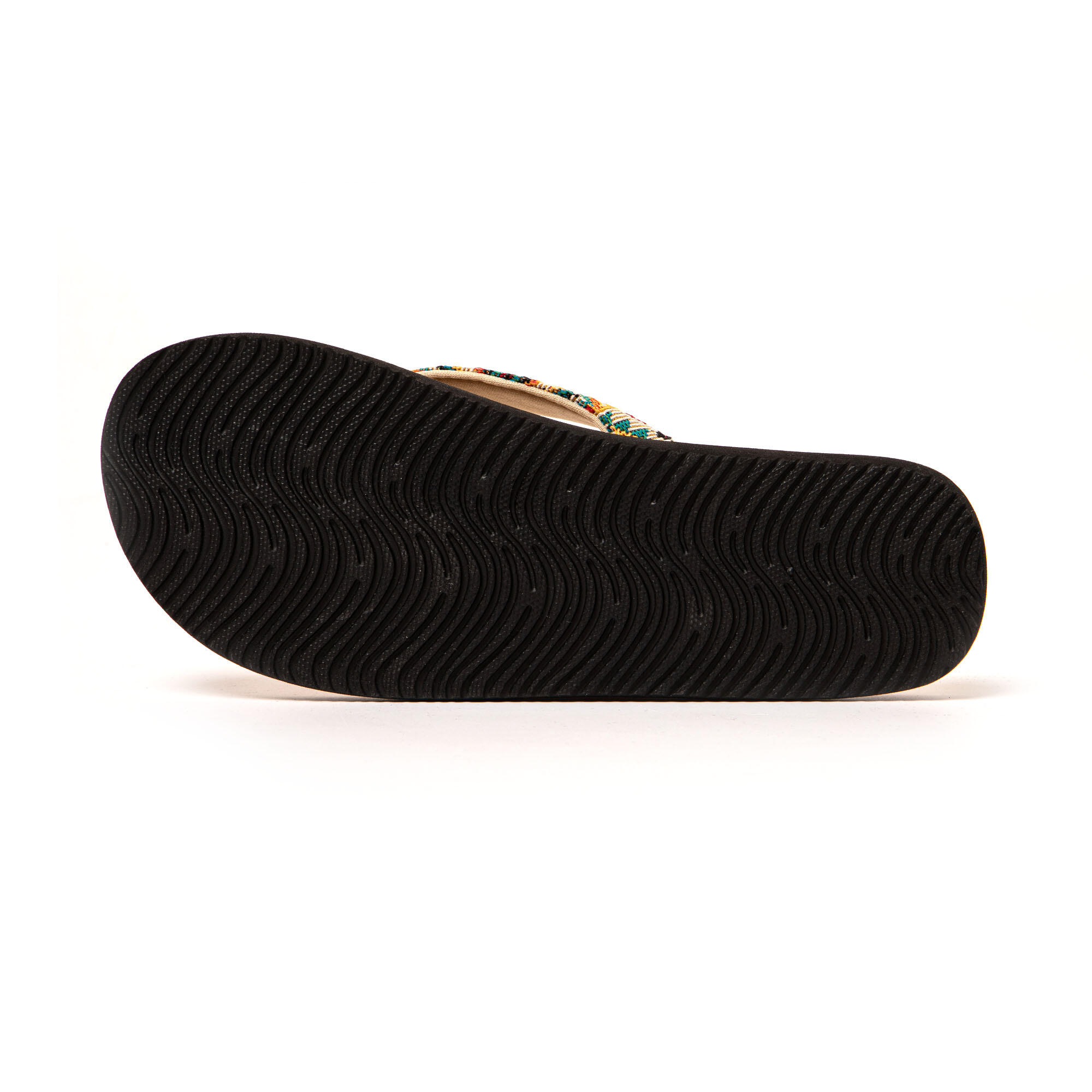 Strand slippers voor dames Brasileras Beige met rubberen zool 7/7