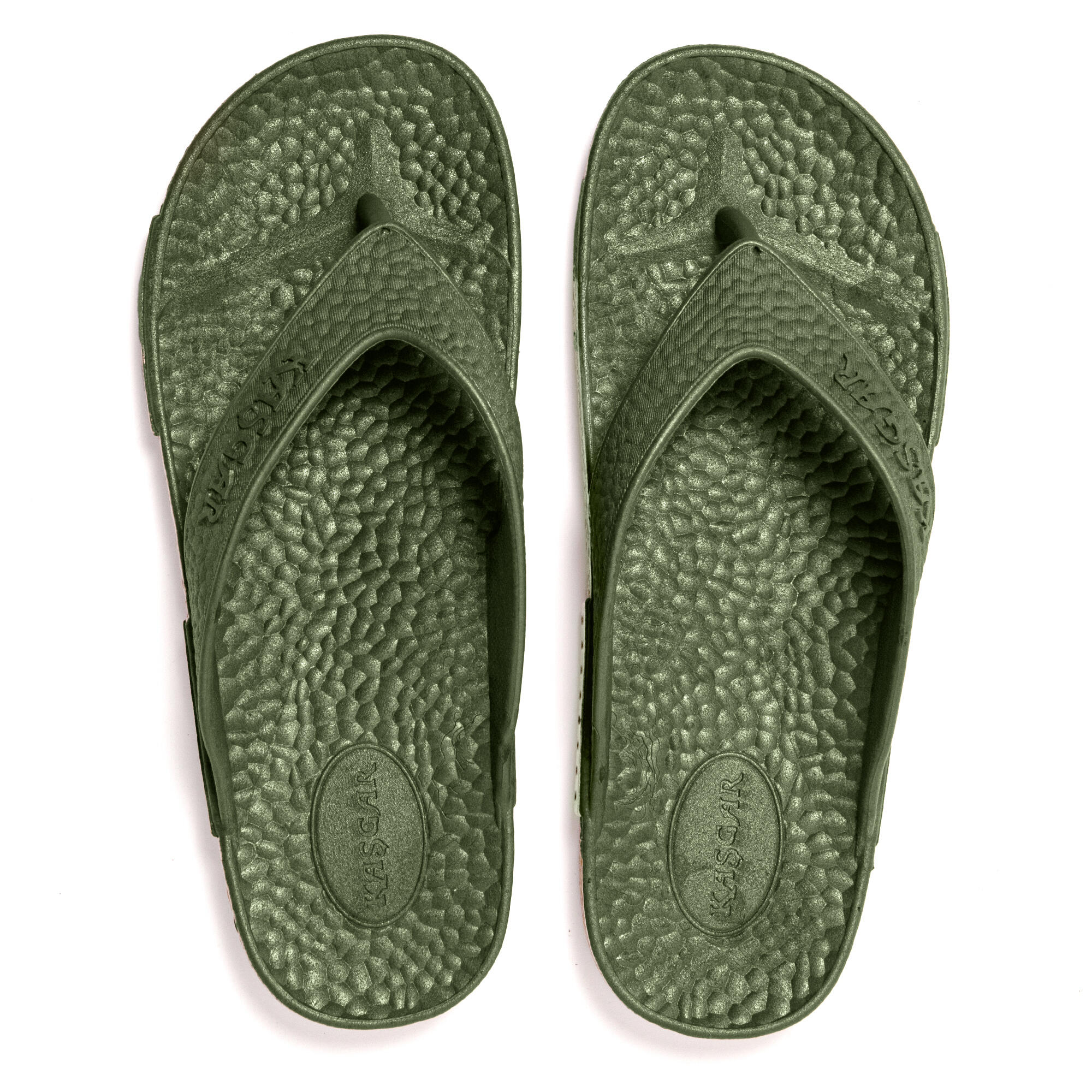 Tongs homme Brasileras Vert Militaire semelle en gomme 6/7