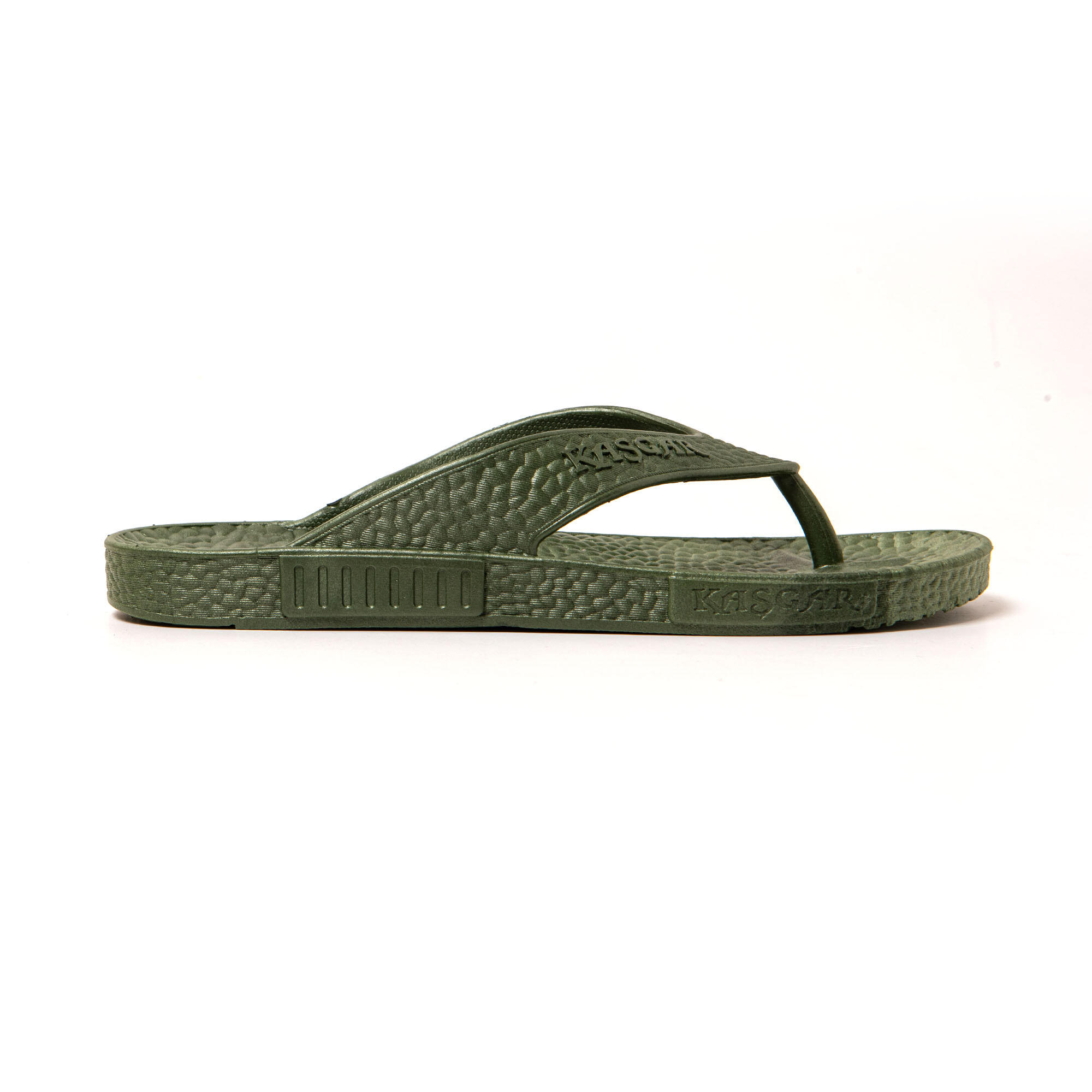 Tongs homme Brasileras Vert Militaire semelle en gomme 3/7